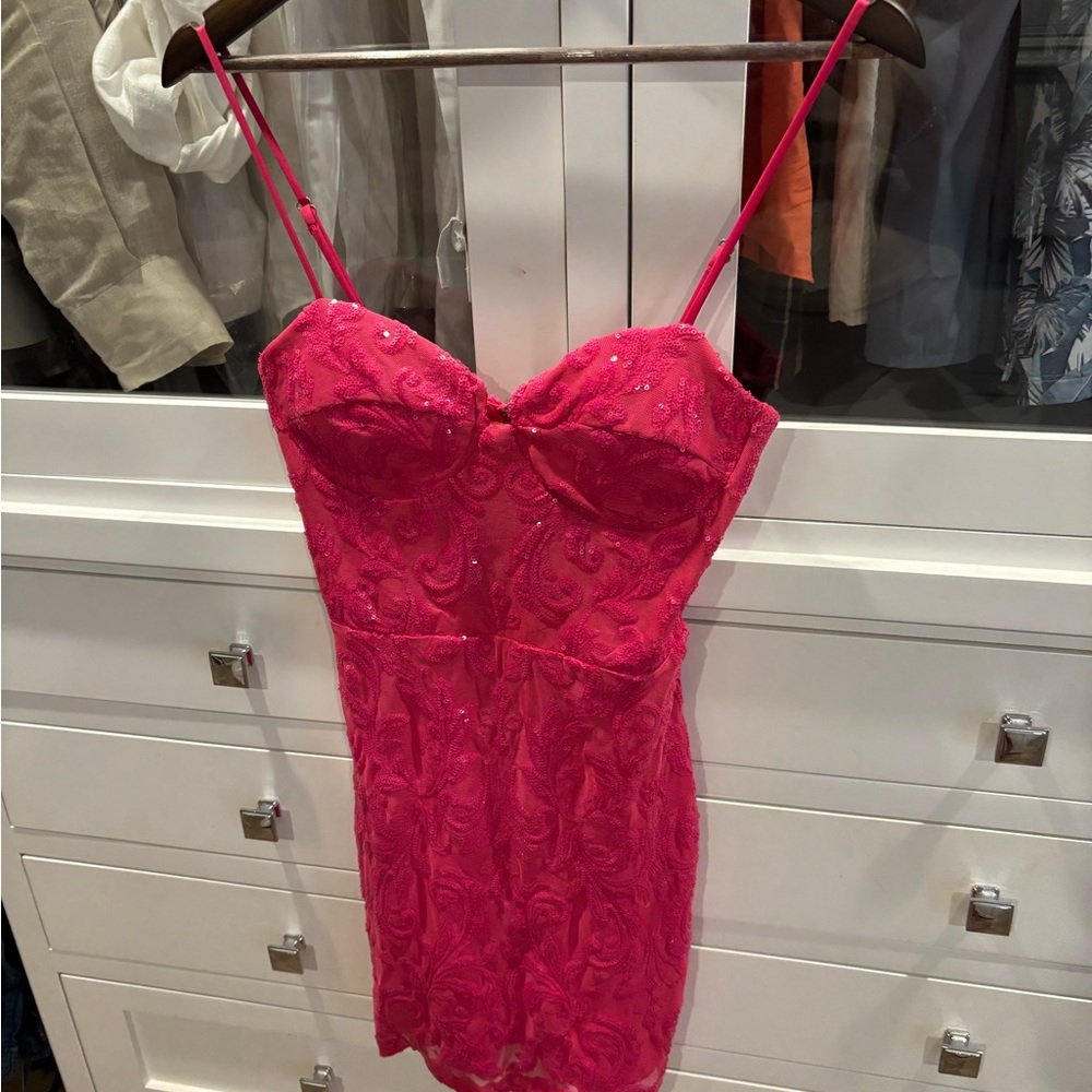 Windsor Vibrant Pink Lace Chemise